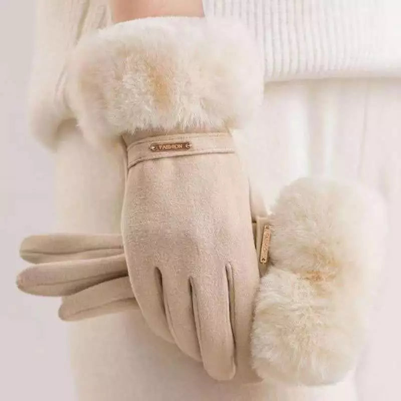 Luvas de inverno de veludo - Tela sensível ao toque