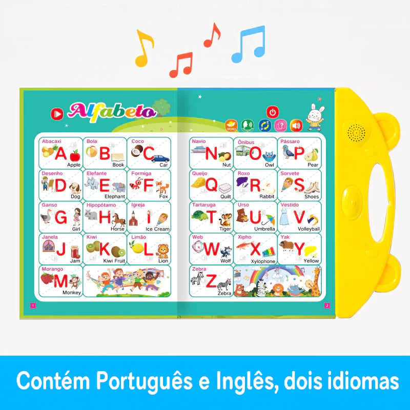 Livro Interativo Bilíngue Português Inglês + 48 CANETAS DE BRINDE