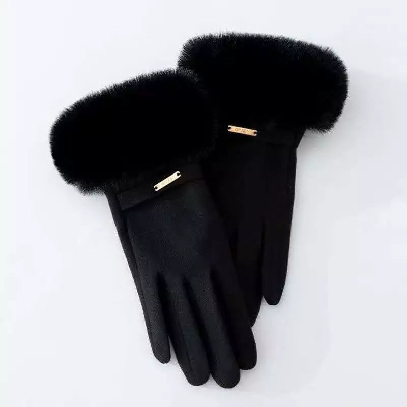 Luvas de inverno de veludo - Tela sensível ao toque