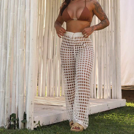 Saída de Praia - Calça Crochê Slim