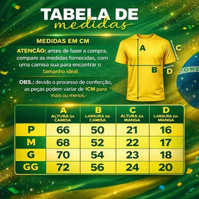 Camisa Brasil Jogador - Bordada 2026 - NÃO PERSONALIZA !